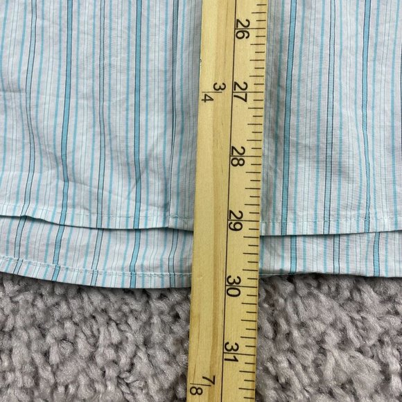 Hugo Boss Dress Shirt Men's Size 42 16.5 Blue Striped Button Up Long Sleeve - Picture 13 of 13